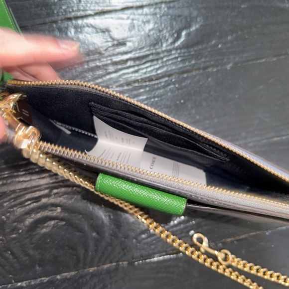 NWT Coach Poppy Crossbody + Card Case Colorblock- IM | Kelly Green Multi Color - Picture 7 of 9